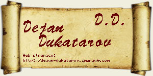 Dejan Dukatarov vizit kartica